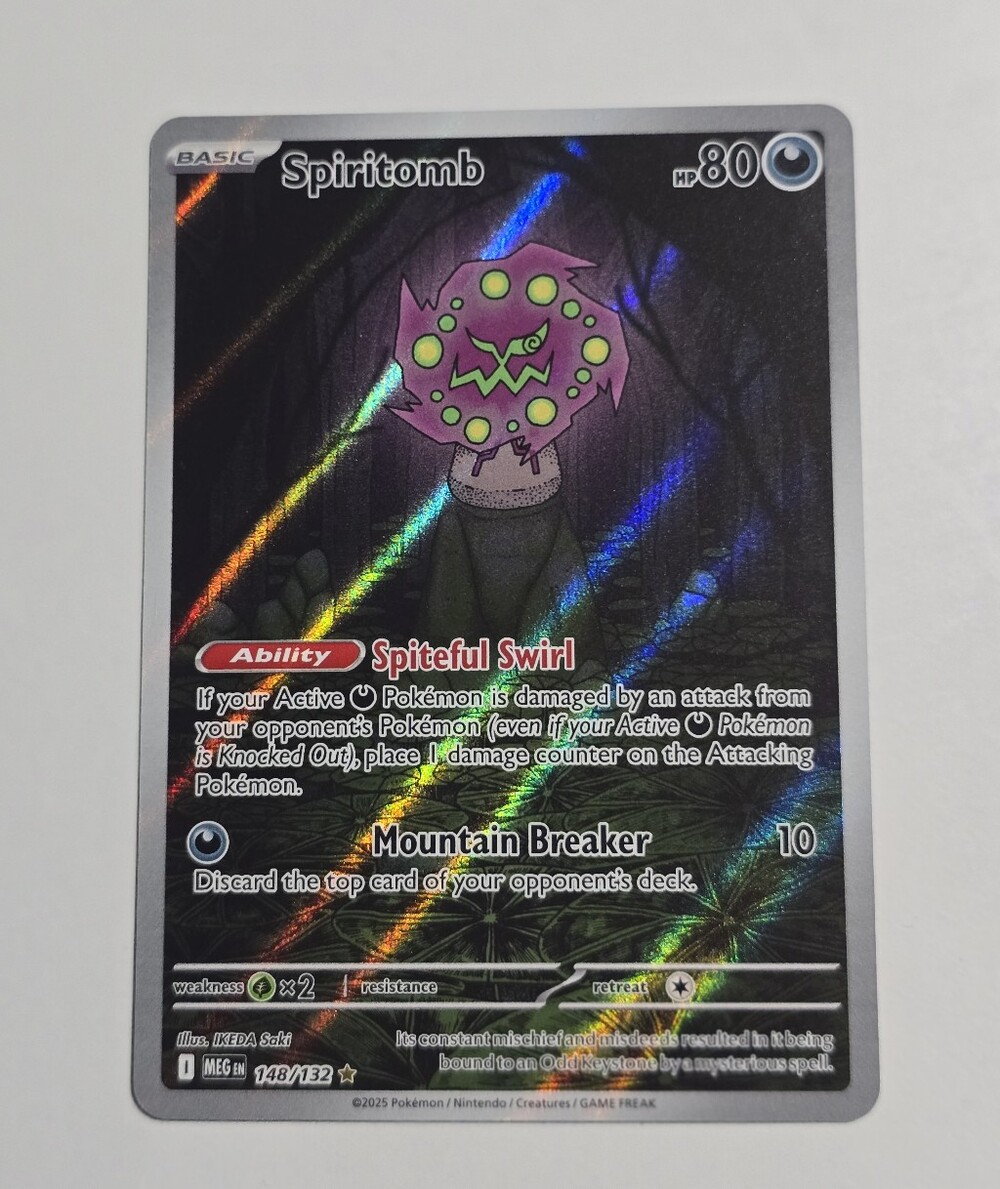 Pokemon TCG Spiritomb 148/132 Mega Evolution Illustration Rare IR Holo NM